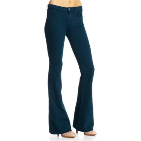 J Brand Denim - Martini In Riviera Blue Skinny Flare Jeans
